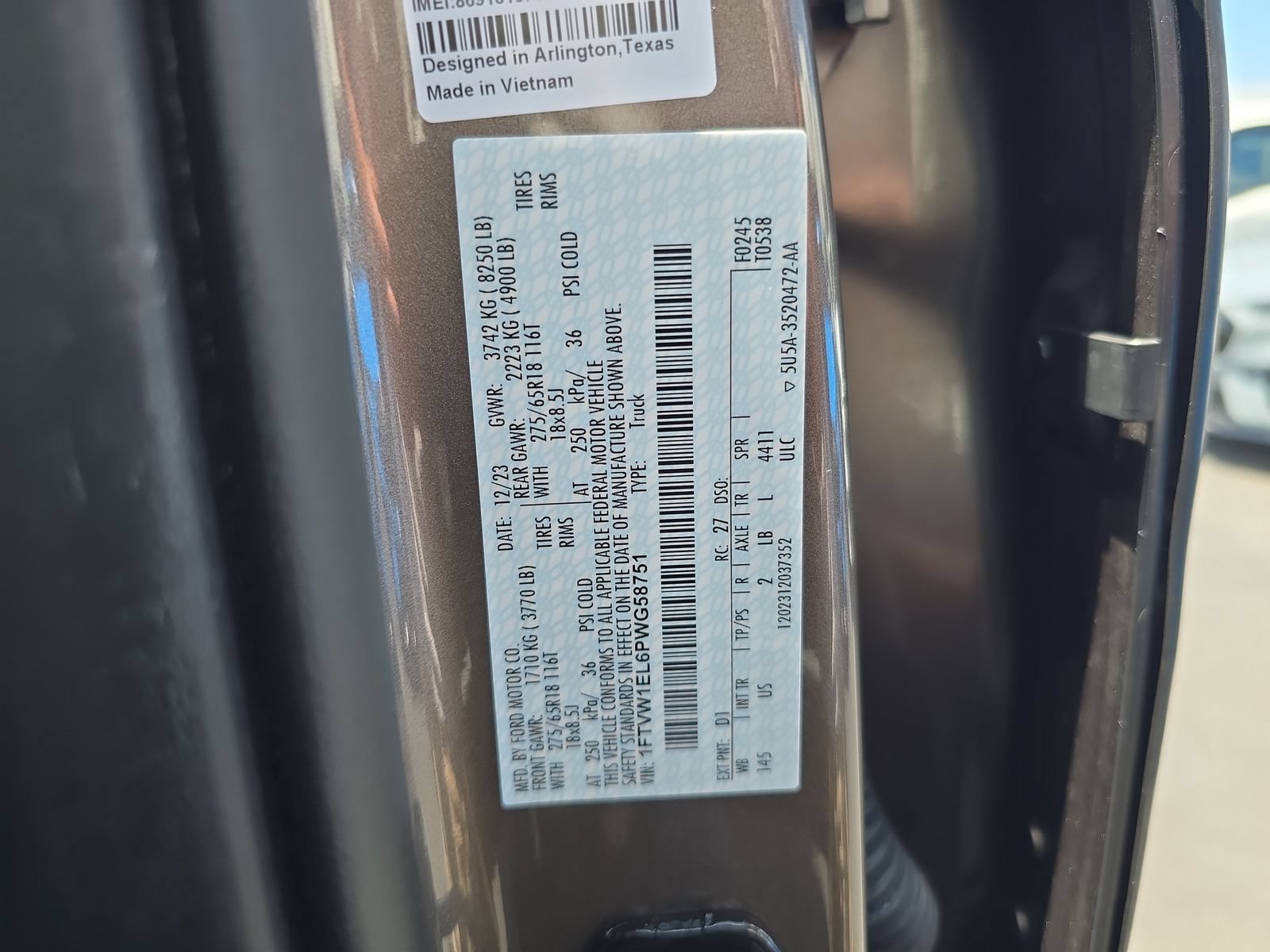 Certified 2023 Ford F150 Lightning XLT AWD/4WD image 34