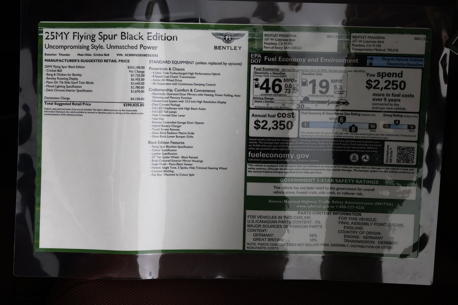 New 2025 Bentley Flying Spur Plug-In Hybrid image 38