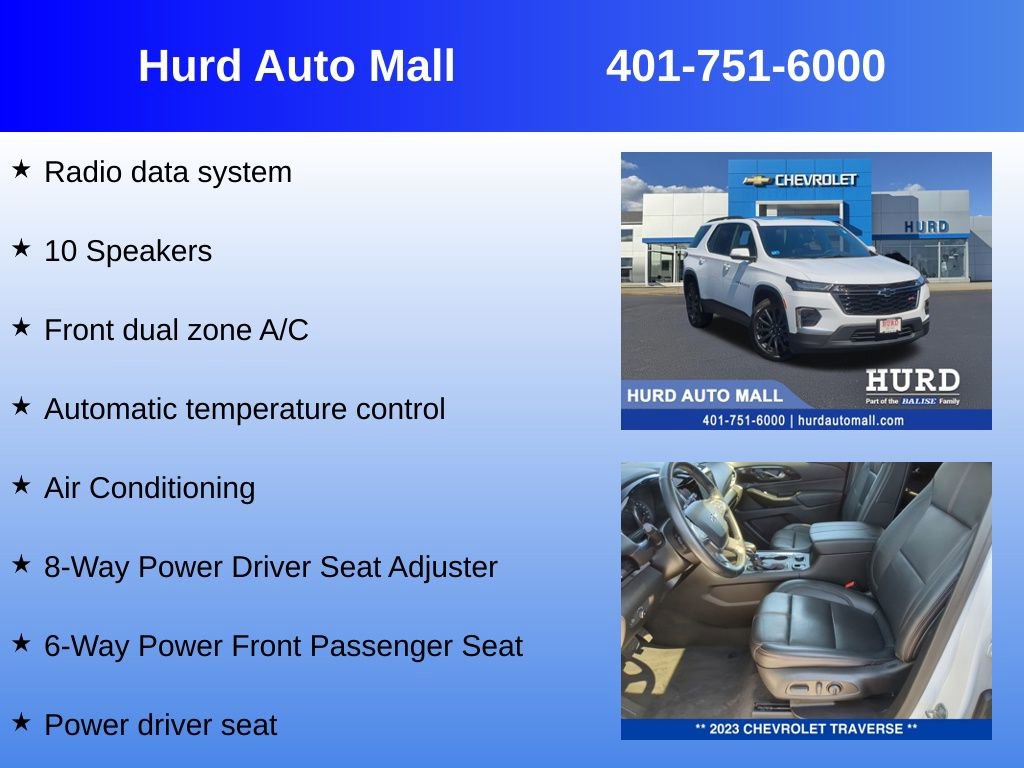 Certified 2023 Chevrolet Traverse RS AWD/4WD image 12
