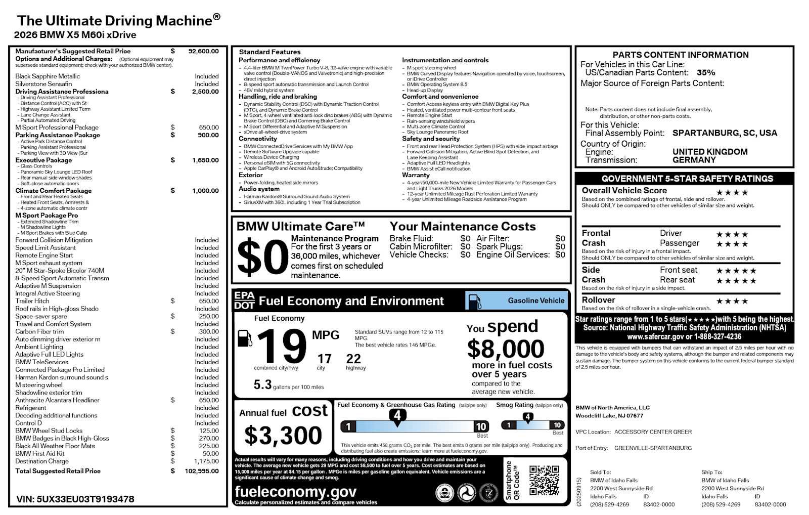 Used 2026 BMW X5 M60i image 11