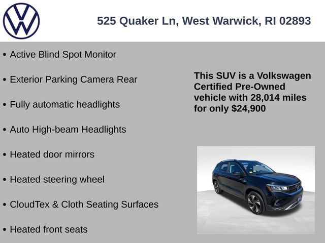 Certified 2024 Volkswagen Taos SE AWD/4WD image 13