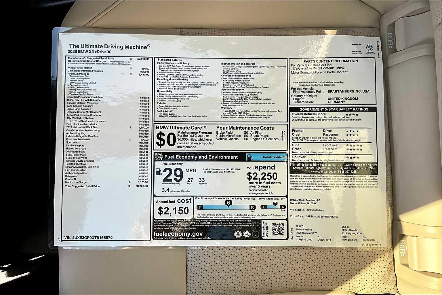 Used 2026 BMW X3 xDrive30 w/ Premium Package image 20