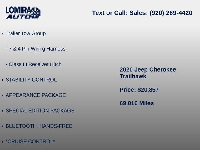 Used 2020 Jeep Cherokee Trailhawk w/ Comfort & Convenience Group AWD/4WD image 13