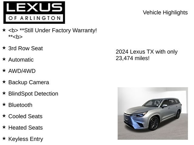 Used 2024 Lexus TX 350 AWD w/ Technology Package image 8