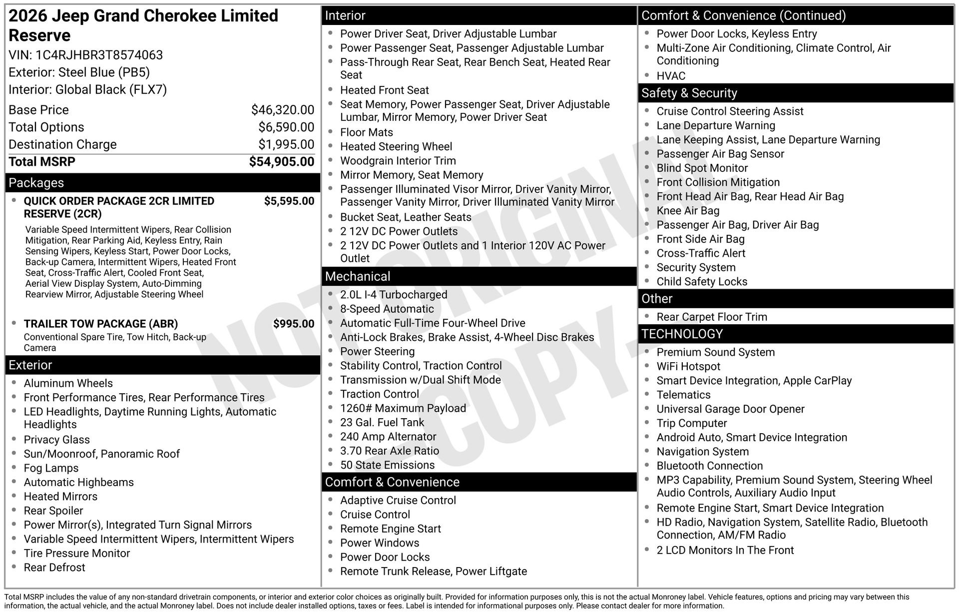 New 2026 Jeep Grand Cherokee Limited AWD/4WD image 3