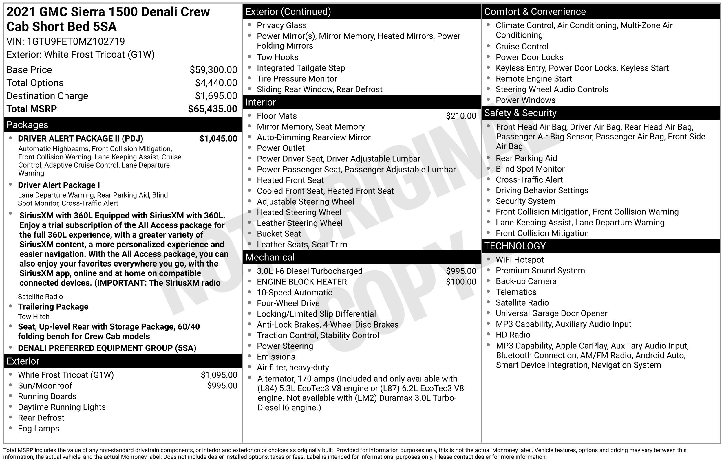 Used 2021 GMC Sierra 1500 Denali w/ Driver Alert Package II AWD/4WD image 2
