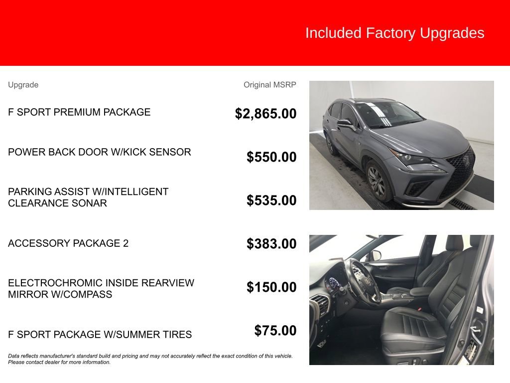 Used 2020 Lexus NX 300 F Sport w/ F Sport Premium Package image 4