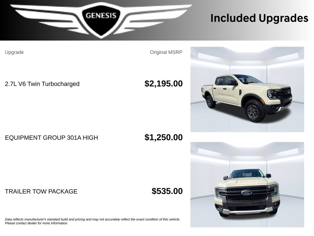 Used 2025 Ford Ranger XLT w/ Equipment Group 301A High AWD/4WD image 13