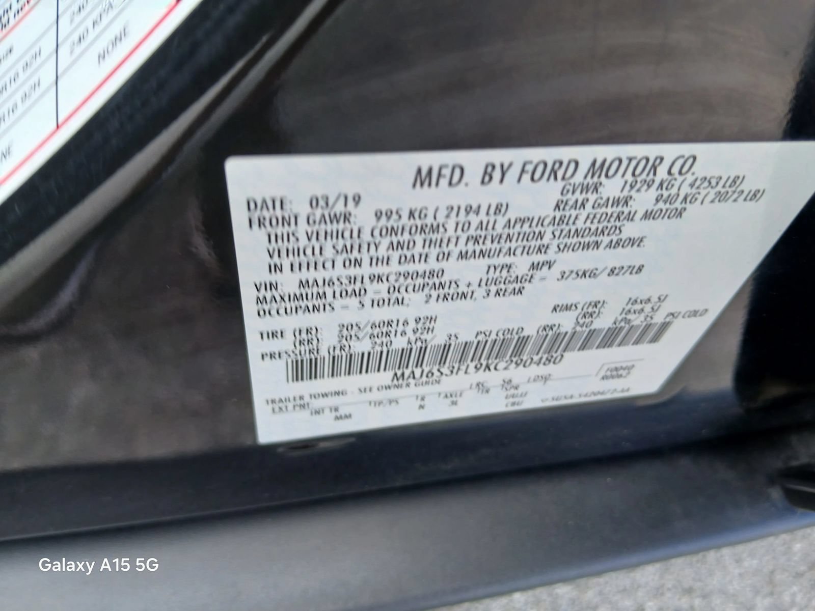 Used 2019 Ford EcoSport S AWD/4WD image 9