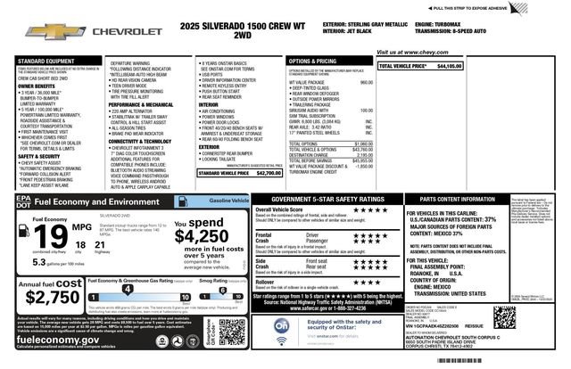 Used 2025 Chevrolet Silverado 1500 W/T w/ WT Value Package RWD image 28