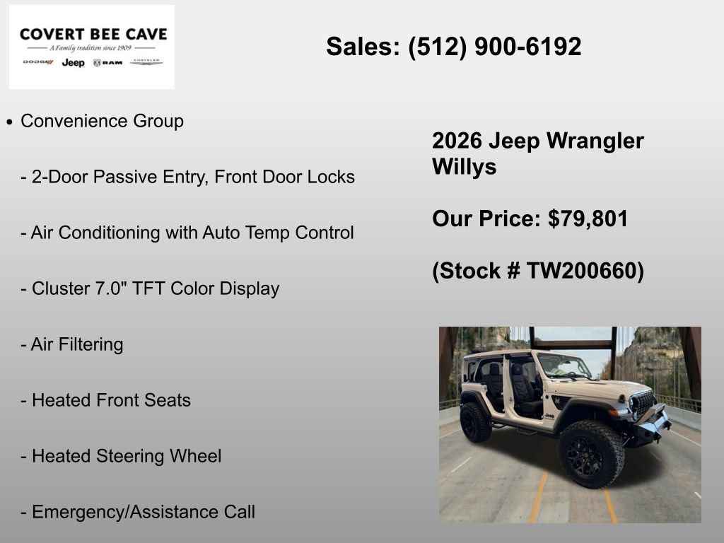 New 2026 Jeep Wrangler Unlimited Sport AWD/4WD image 30