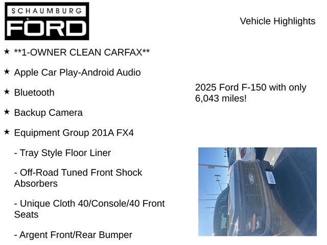 Used 2025 Ford F150 STX w/ Equipment Group 201A FX4 AWD/4WD image 8