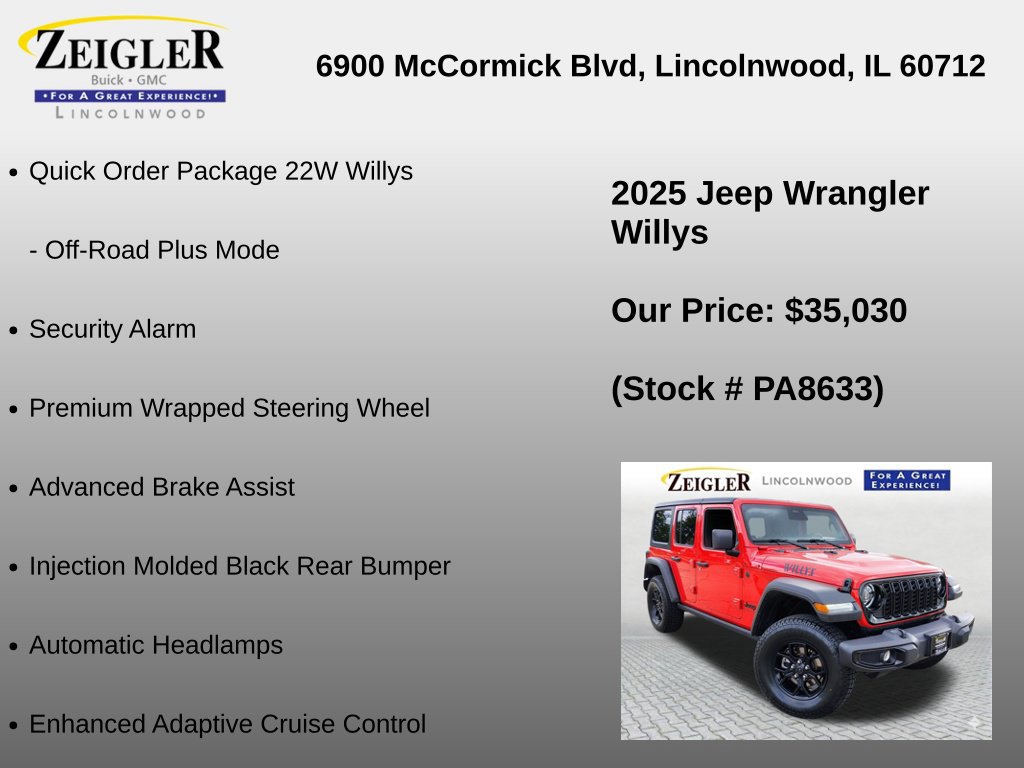 Used 2025 Jeep Wrangler Unlimited Sport AWD/4WD image 30