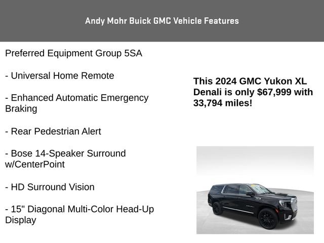 Used 2024 GMC Yukon XL Denali w/ Advanced Technology Package AWD/4WD image 16