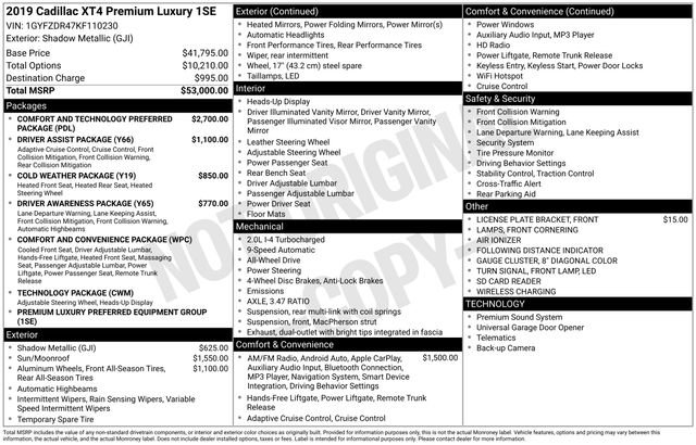 Used 2019 Cadillac XT4 Premium Luxury image 6