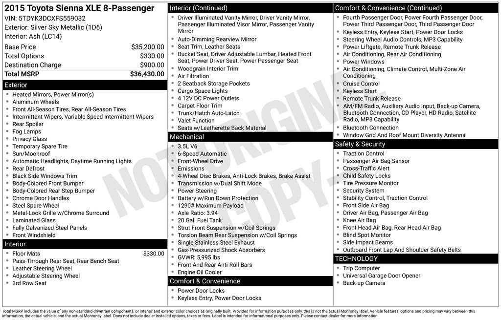Used 2015 Toyota Sienna XLE FWD image 29