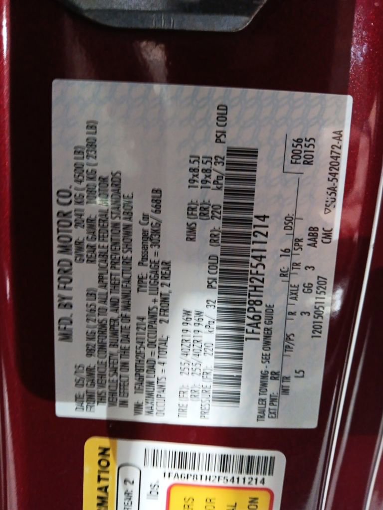 Used 2015 Ford Mustang Premium w/ Equipment Group 201A image 10