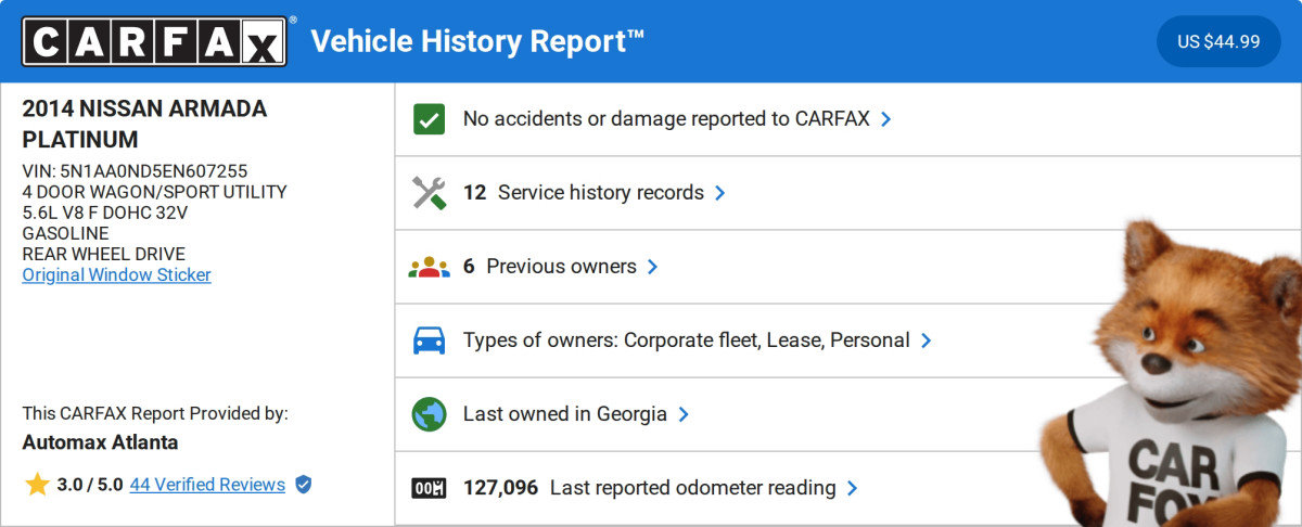 Used 2014 Nissan Armada Platinum image 2