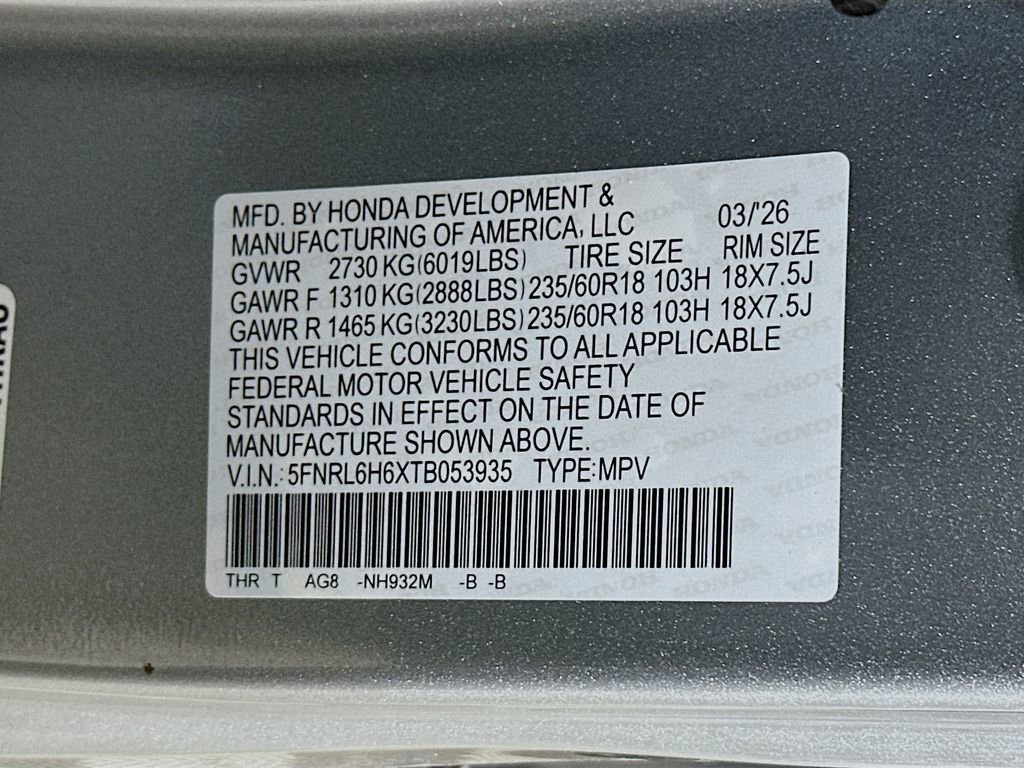 New 2026 Honda Odyssey EX-L image 27