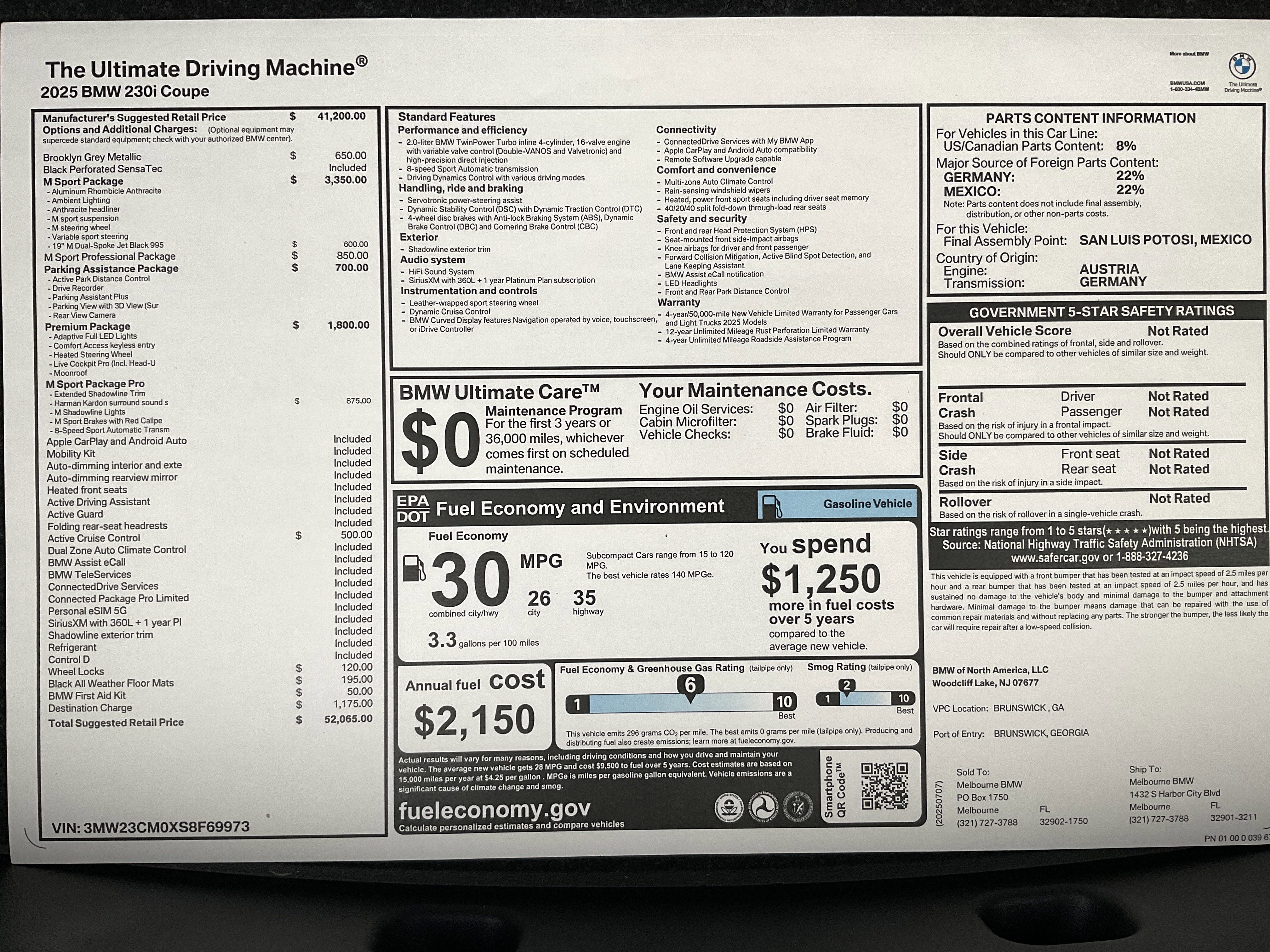 New 2025 BMW 230i Coupe w/ M Sport Package image 33