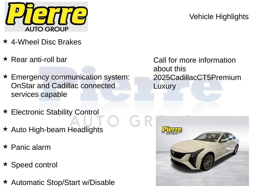 Used 2025 Cadillac CT5 Premium Luxury w/ Sun And Sound Package AWD/4WD image 22