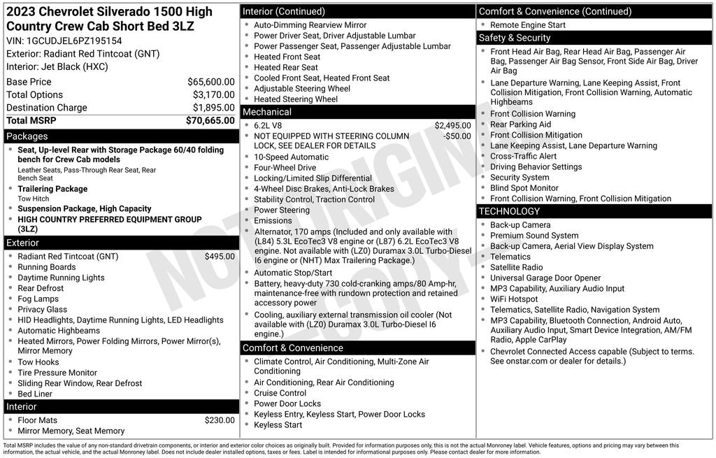 Used 2023 Chevrolet Silverado 1500 High Country AWD/4WD image 30
