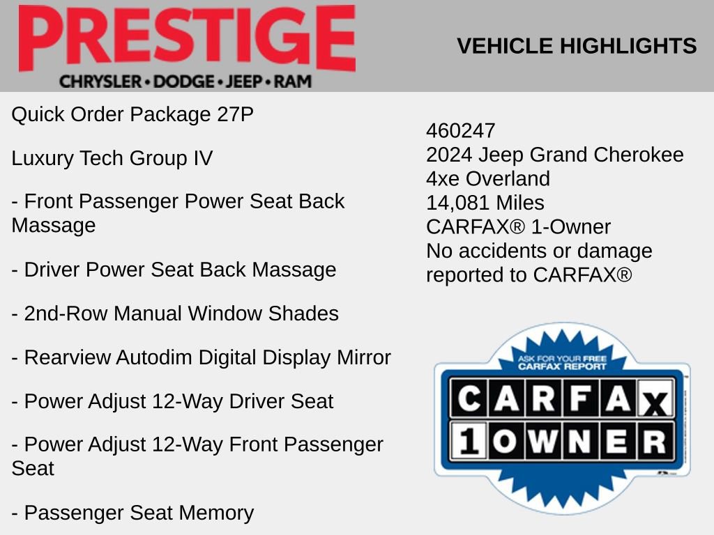 Used 2024 Jeep Grand Cherokee Overland w/ Advanced Protech Group III AWD/4WD video 2