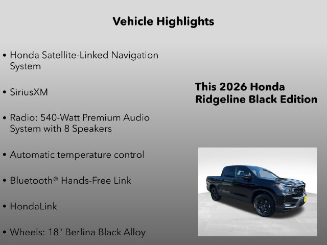 New 2026 Honda Ridgeline Black Edition image 5