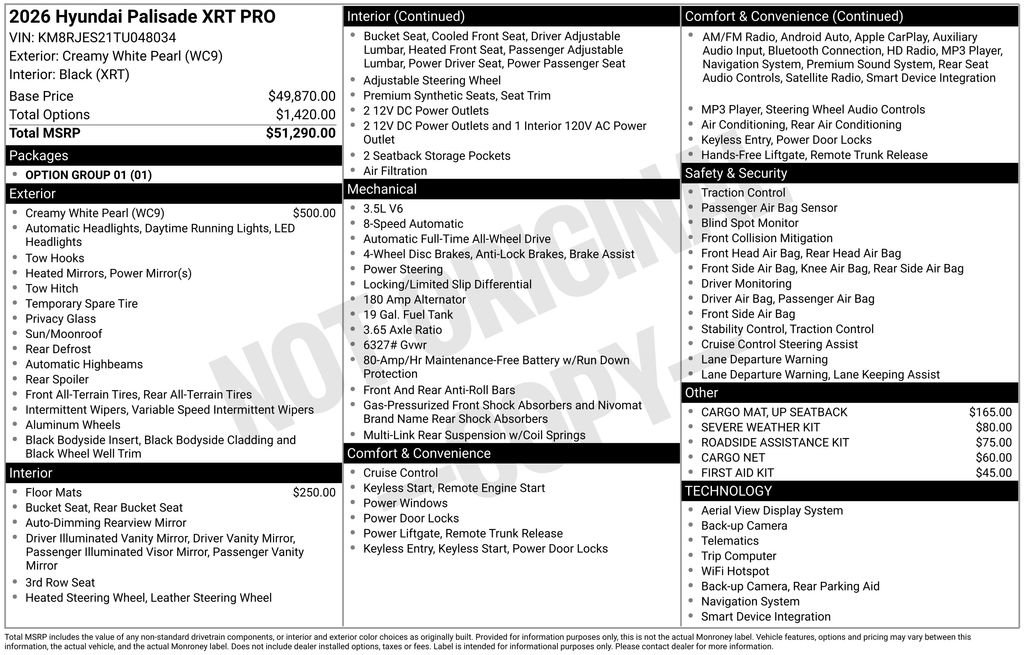 New 2026 Hyundai Palisade XRT Pro image 6