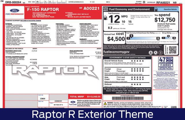 Used 2024 Ford F150 Raptor w/ Equipment Group 803A Raptor R AWD/4WD image 8