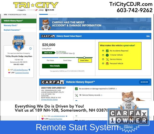 Used 2020 Ford Explorer XLT w/ Equipment Group 202A image 11