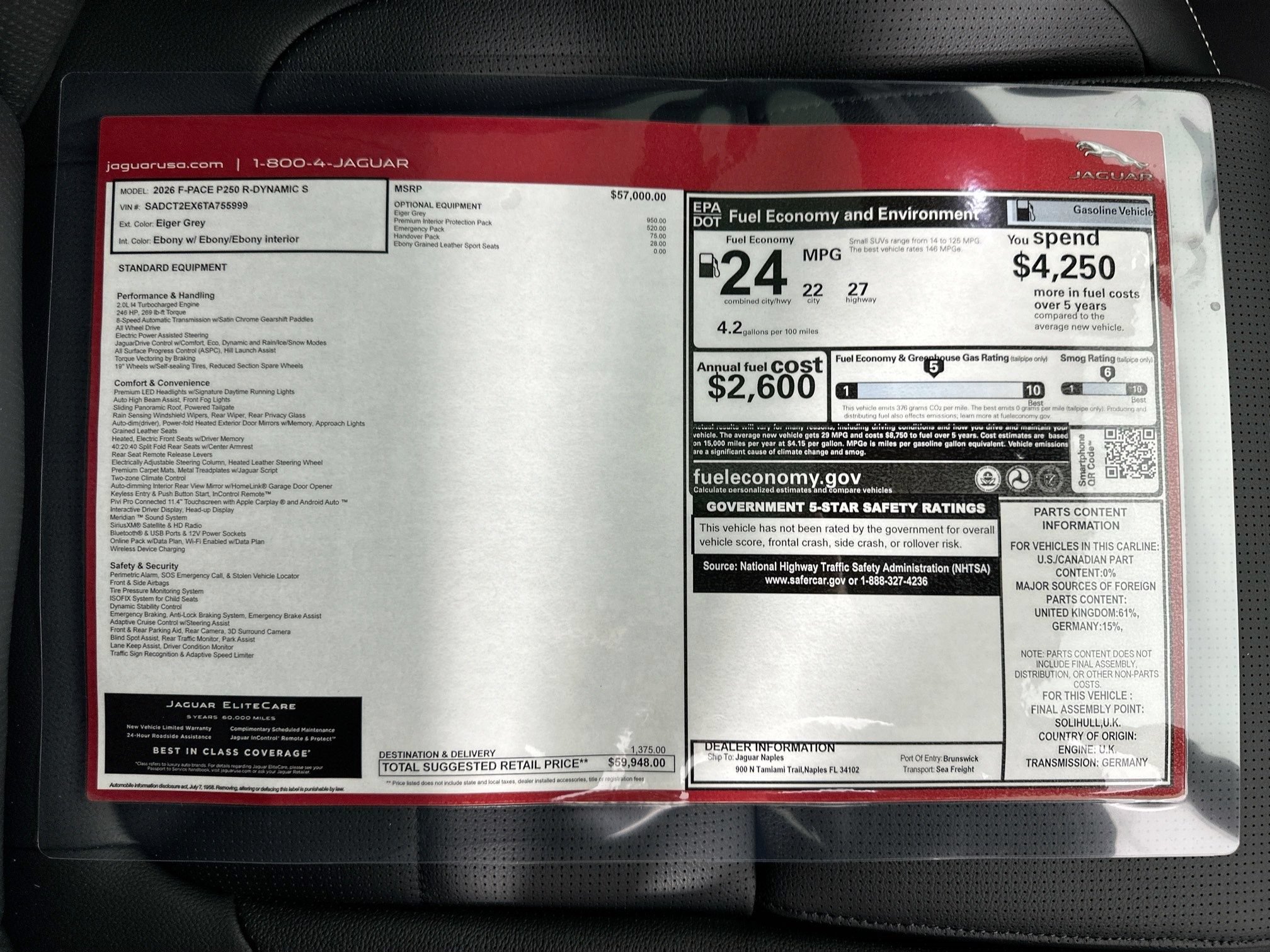 Certified 2026 Jaguar F-PACE R-Dynamic S AWD/4WD image 28