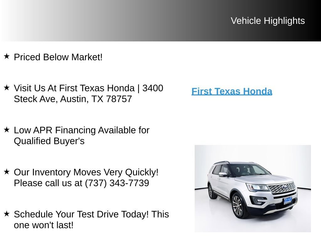 Used 2016 Ford Explorer Platinum AWD/4WD image 9