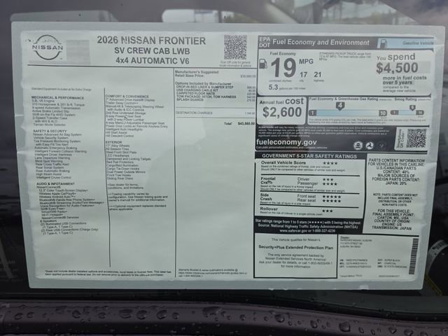 New 2026 Nissan Frontier SV w/ Tow Package AWD/4WD image 29