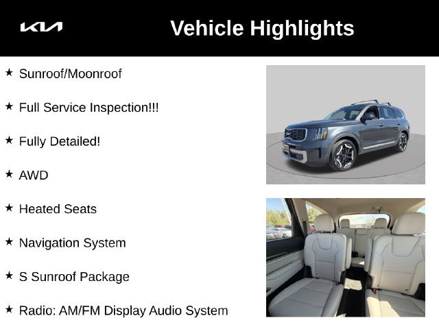 Used 2024 Kia Telluride S w/ S Sunroof Package AWD/4WD image 6
