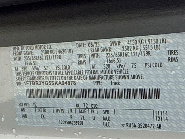 New 2025 Ford Transit 250 Low Roof AWD w/ Load Area Protection Package image 29