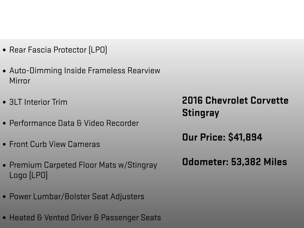 Used 2016 Chevrolet Corvette Stingray Convertible w/ 3LT Preferred Equipment Group image 27