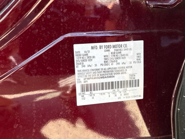 Used 2021 Ford Edge Titanium w/ Class II Trailer Tow Package AWD/4WD image 14