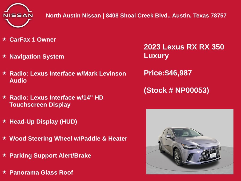 Used 2023 Lexus RX 350 FWD w/ Accessory Package (K3) image 22