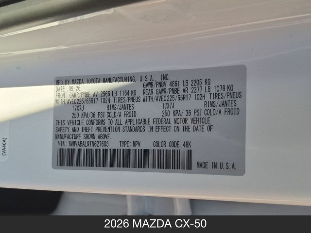 New 2026 MAZDA CX-50 AWD 2.5 S w/ Select Package image 25