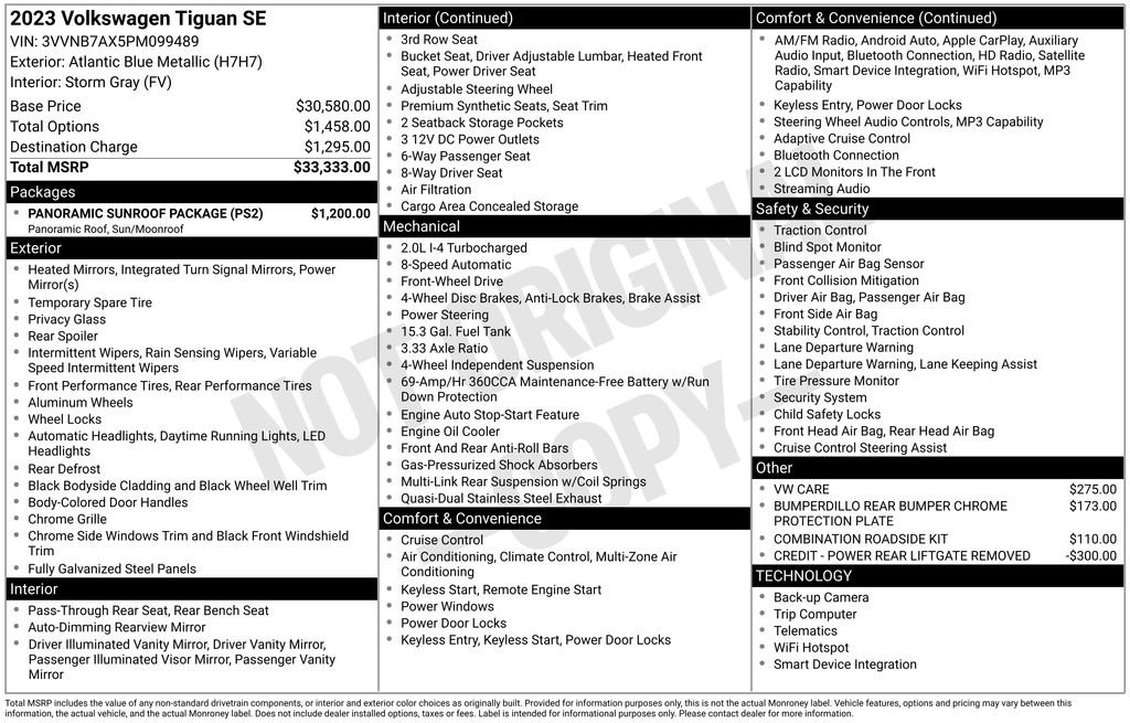 Used 2023 Volkswagen Tiguan SE w/ Panoramic Sunroof Package image 44