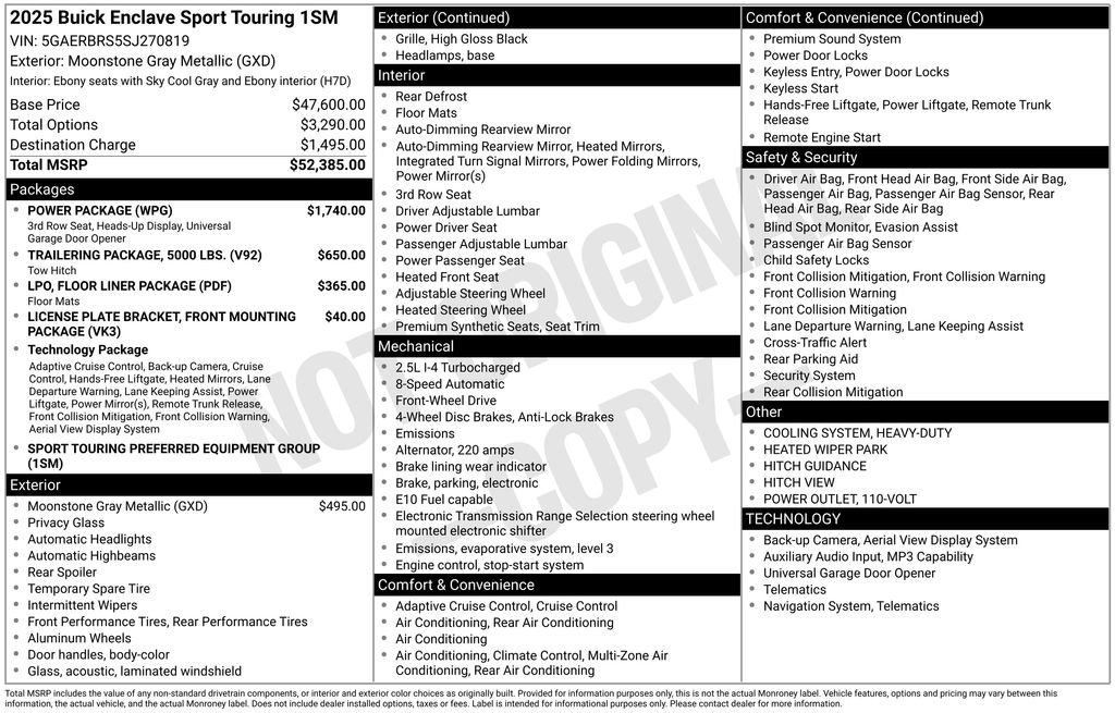 Certified 2025 Buick Enclave Sport Touring w/ Power Package FWD image 4