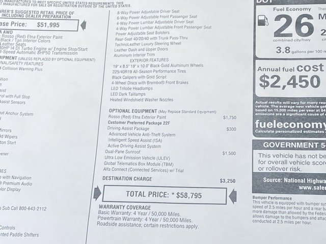 New 2025 Alfa Romeo Giulia AWD w/ Driving Assist Package image 50