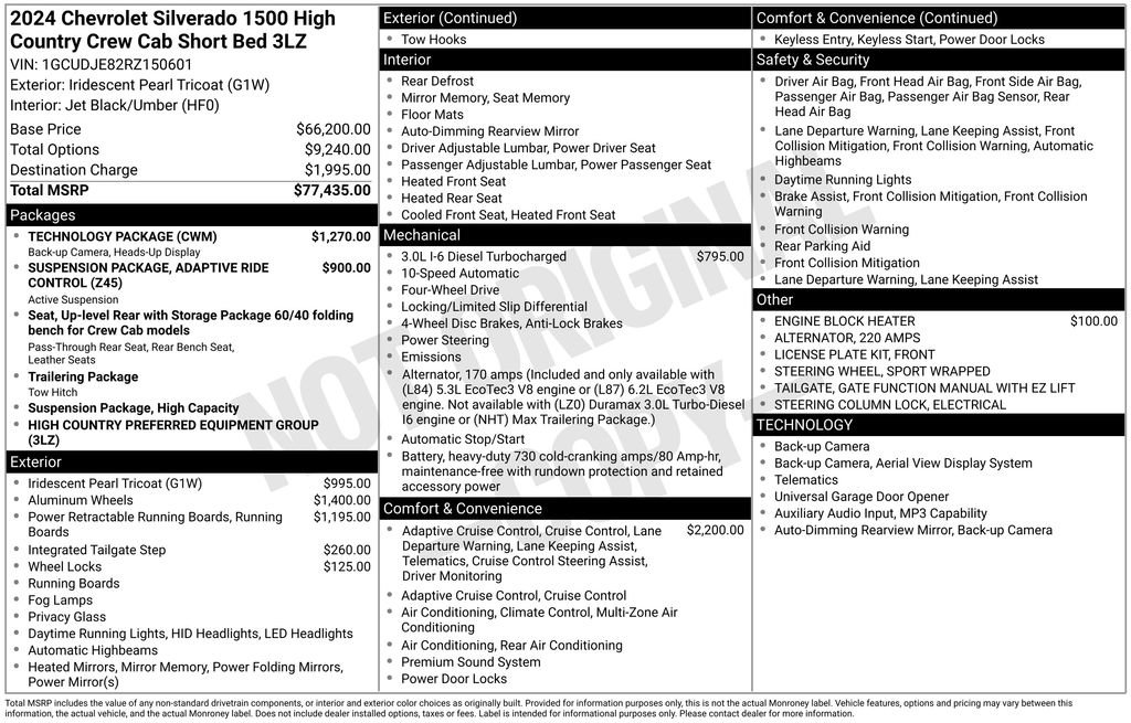 Used 2024 Chevrolet Silverado 1500 High Country w/ Technology Package image 11