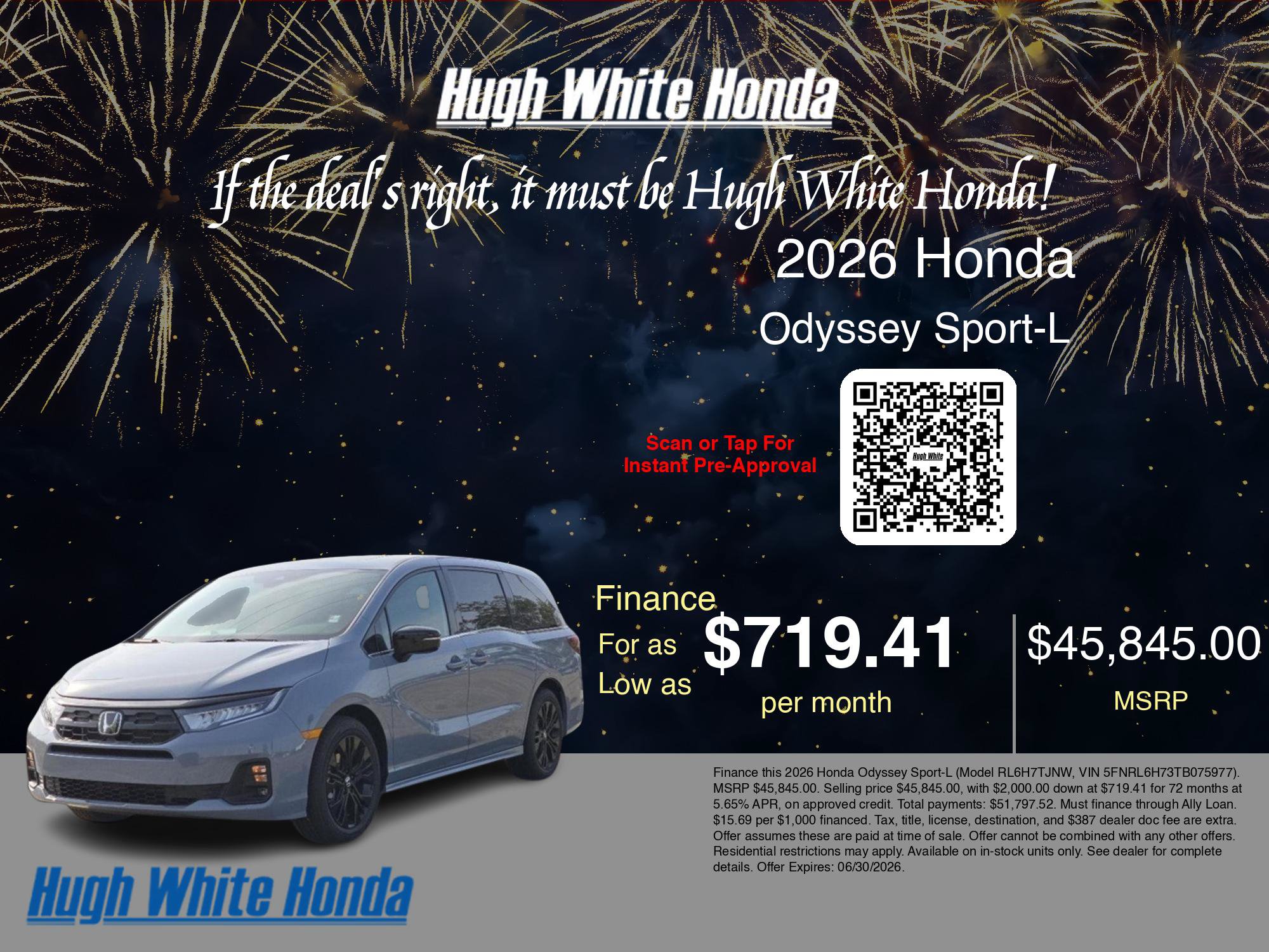 New 2026 Honda Odyssey Sport-L image 7