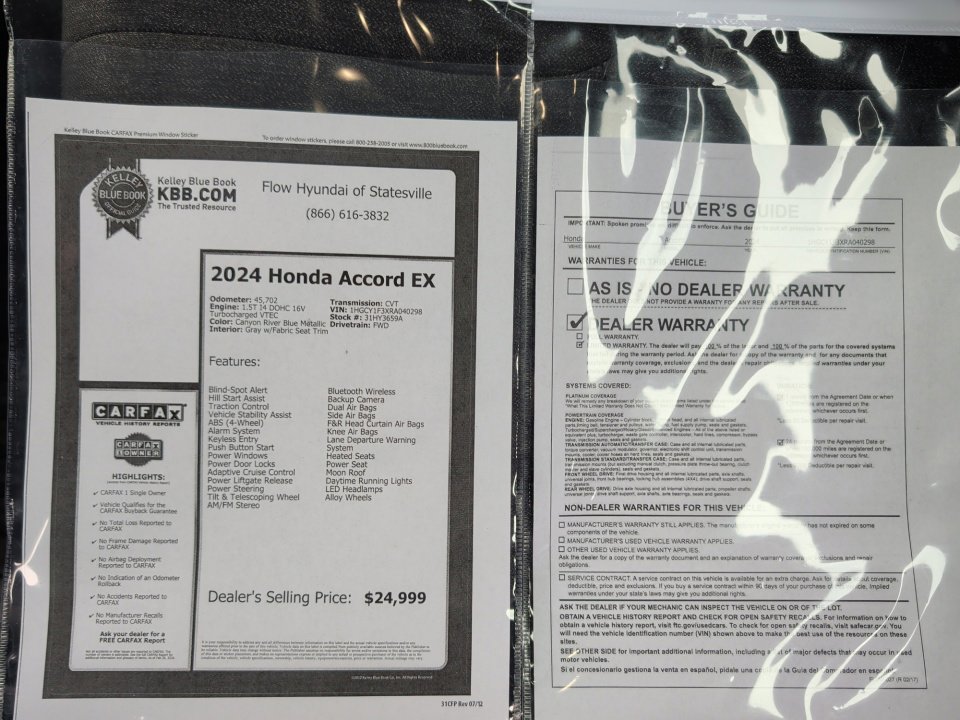 Used 2024 Honda Accord EX image 37