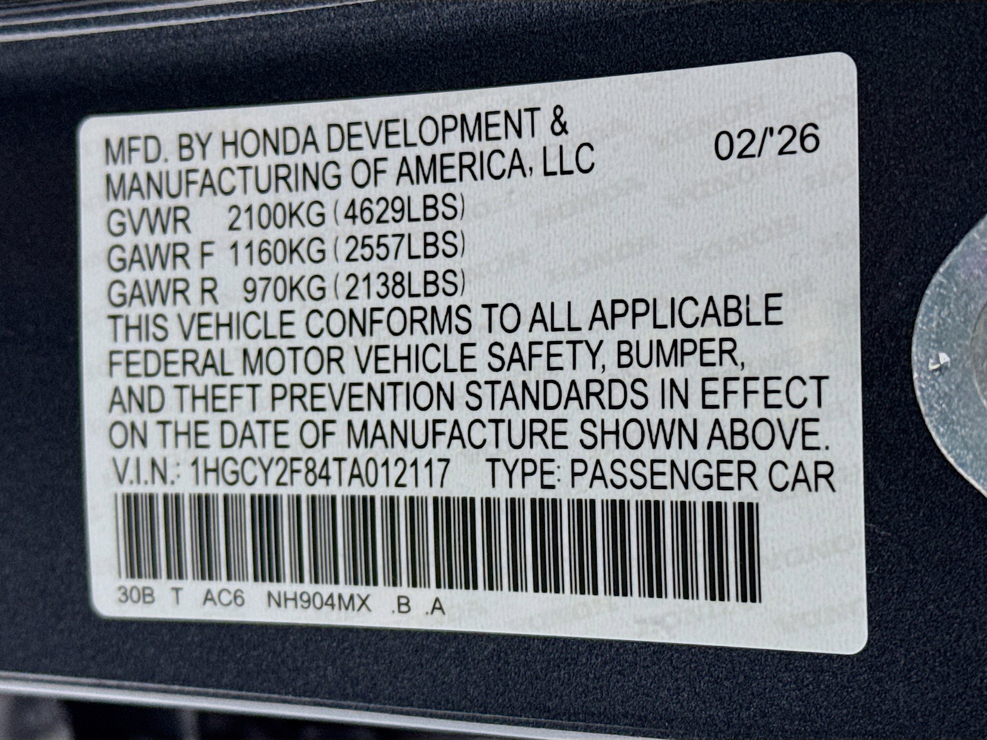 New 2026 Honda Accord Touring image 34