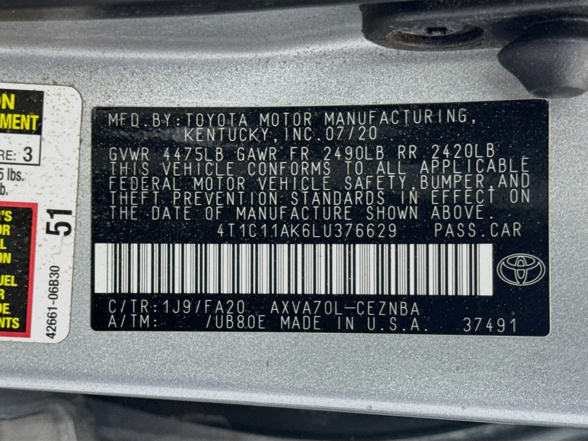 Used 2020 Toyota Camry LE FWD image 39