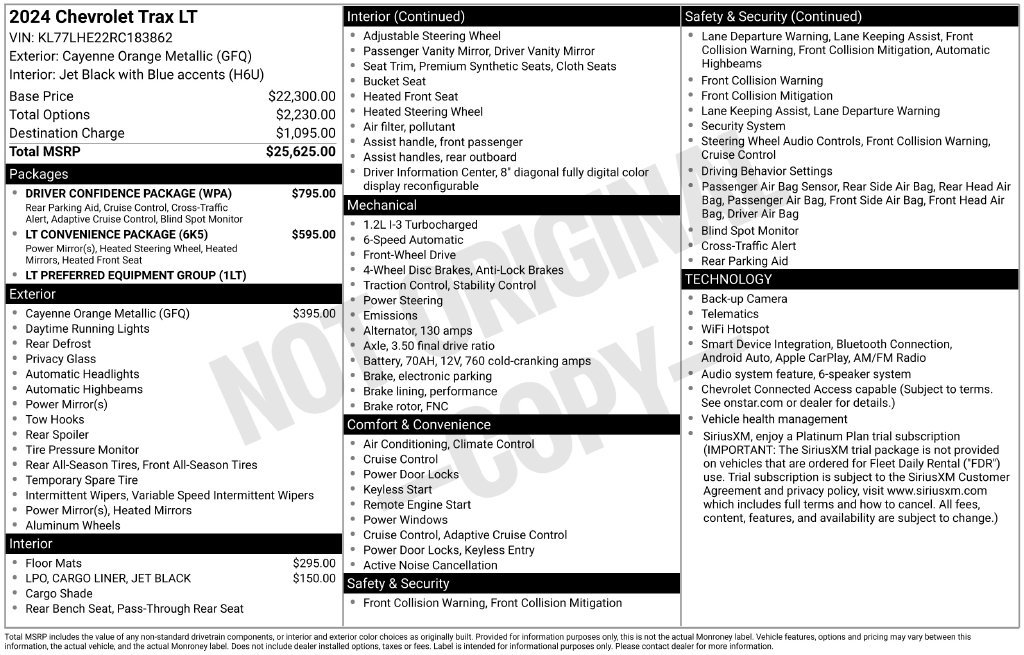 Certified 2024 Chevrolet Trax LT w/ Driver Confidence Package FWD image 7