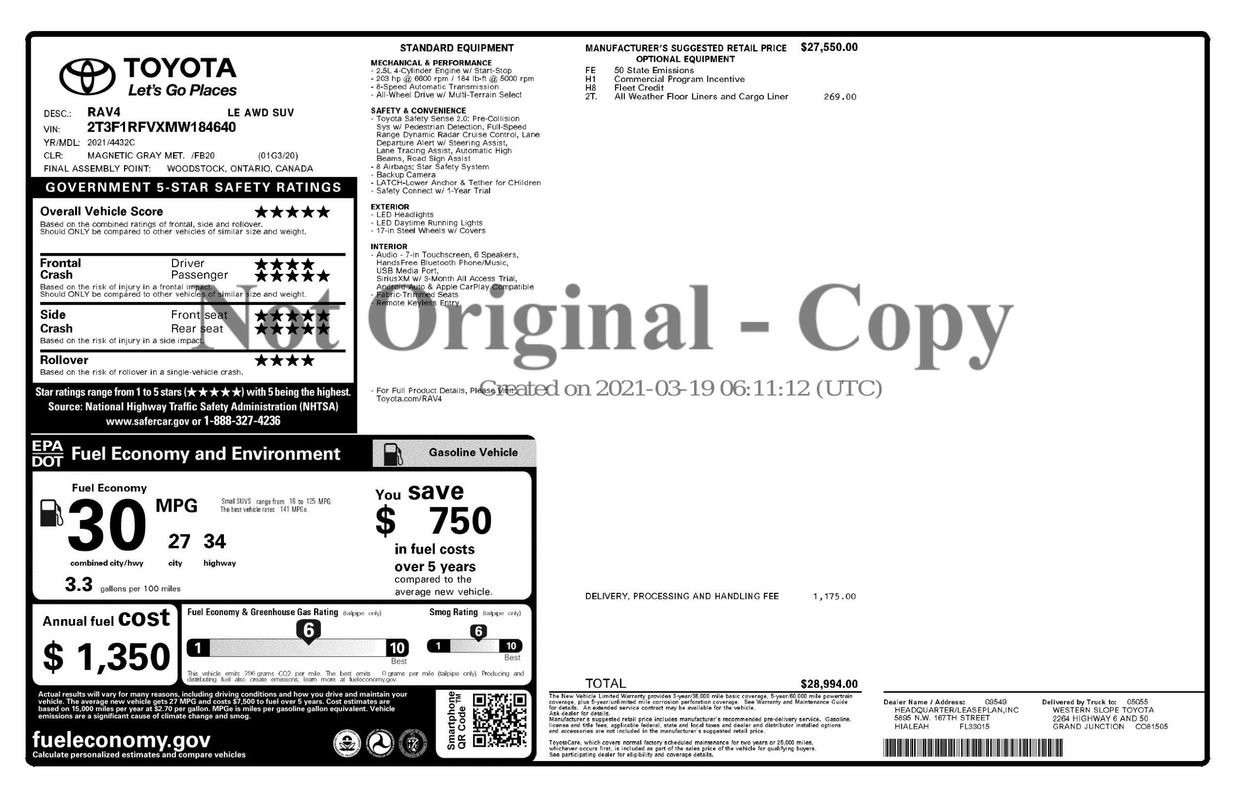 Used 2021 Toyota RAV4 LE AWD/4WD image 84